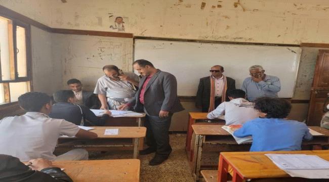 الشاعري يتفقد اختبارات الشهادة الثانوية في مركز  القحيلة بمريس مديرية قعطبة ...