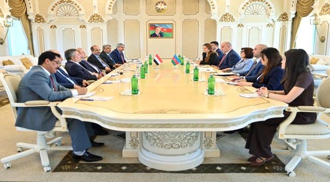 البركاني يلتقي رئيسة البرلمان الأذري في باكو ويبحث تعزيز التعاون البرلماني ...