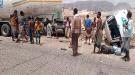 مصرع 3 مواطنين إثر تصادم شاحنات بمركبة في طريق العيون بحضرموت...