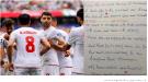 منتخب إيران يترك رسالة في غرفة الملابس بعد التعادل مع بلجيكا...